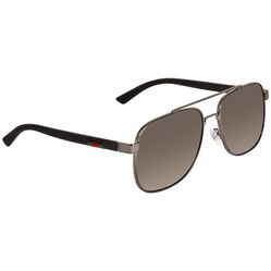 Kính Mát Gucci Grey Brown Square Men's Sunglasses GG0422S 002 60
